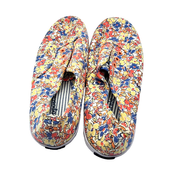 AEROPOSTALE Floral Canvas Sneakers Rubber Sole Womens 8 No Laces UNUSED - Picture 6 of 8